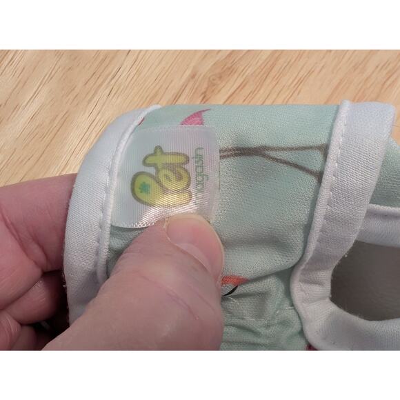 Pet Magasin Super Absorbent Washable Reusable Flamingo Patterned Dog Diaper SZ M - Picture 3 of 5